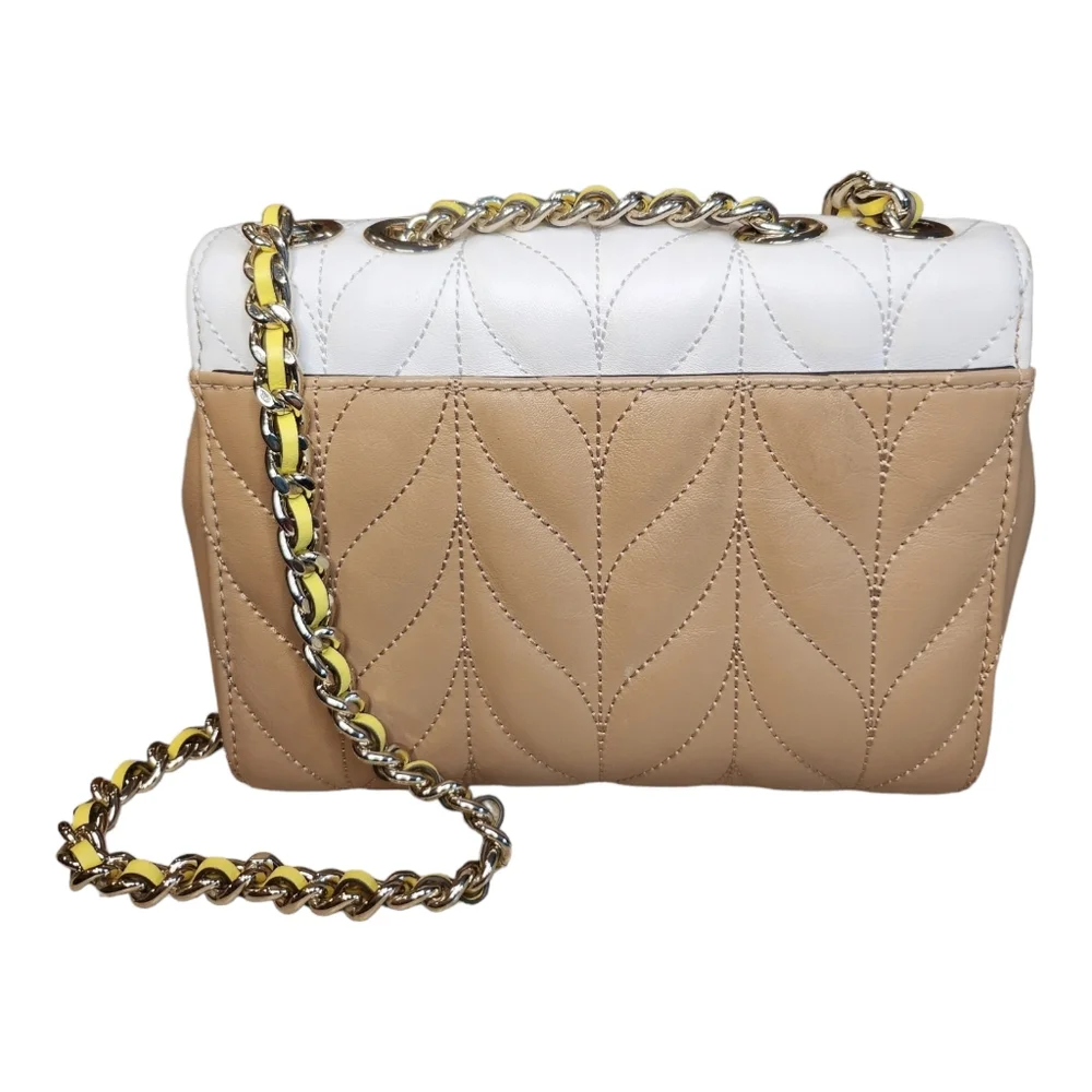 Kate Spade Emelyn Briar Lane Mini Quilted Crossbody in White/Beige - Picture 6 of 10